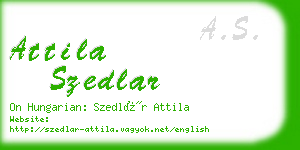 attila szedlar business card